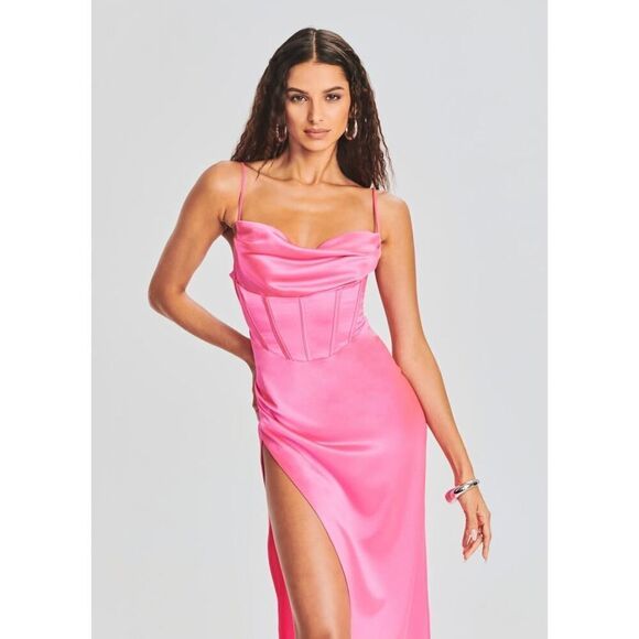 Retrofete ROSA CORSET DRESS Hyper Pink Small - Picture 2 of 11